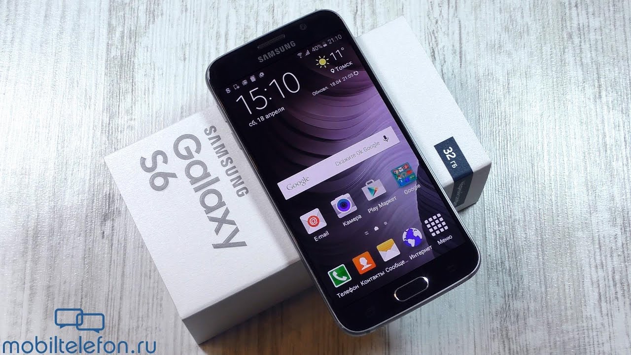 Распаковка Samsung Galaxy S6 + первая настройка (unboxing)
