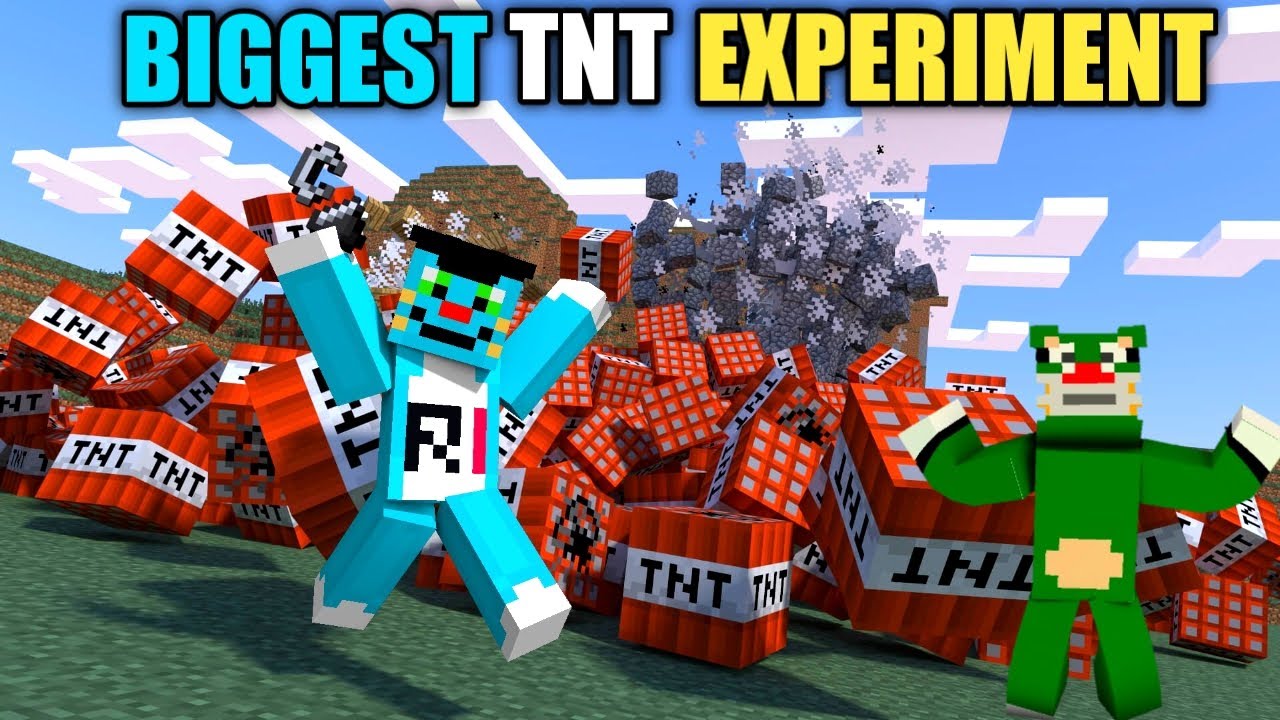 Minecraft | Biggest TNT Experiment With Oggy And Jack | Minecraft Pe | In Hindi | Rock Indian Gamer|