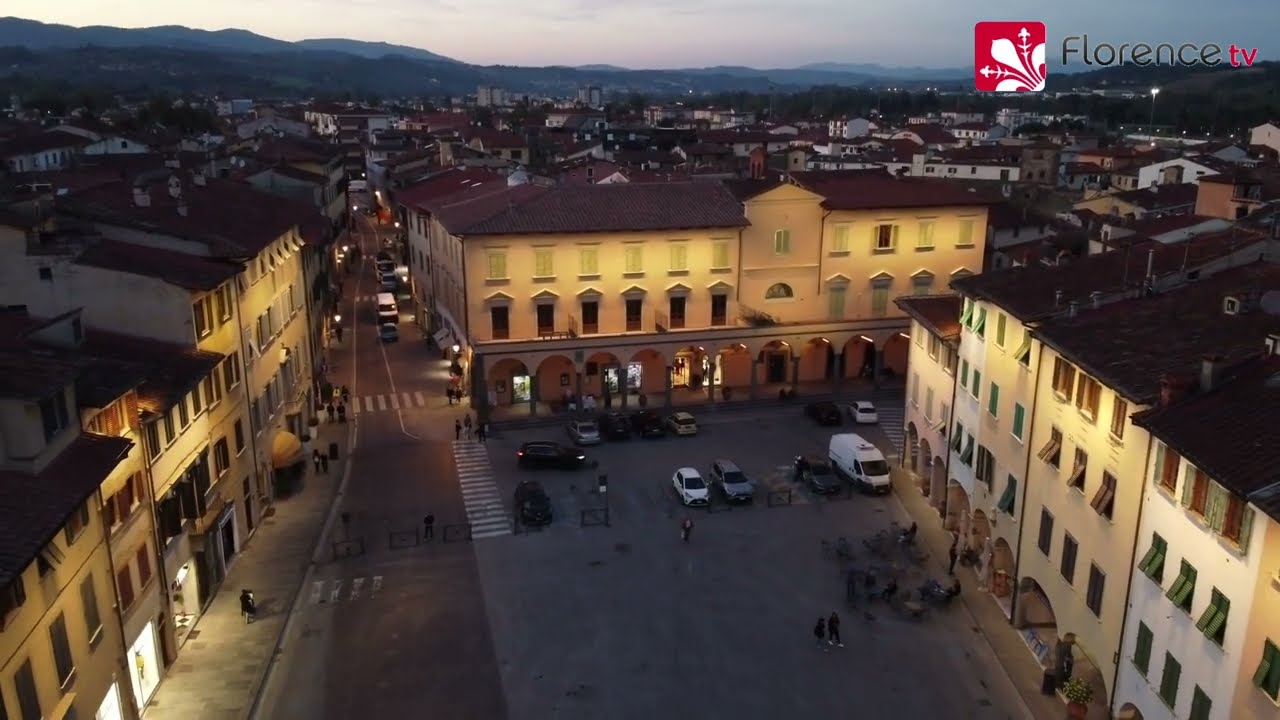 🚀 DRONE - La nuova illuminazione in piazza Ficino a Figline Valdarno