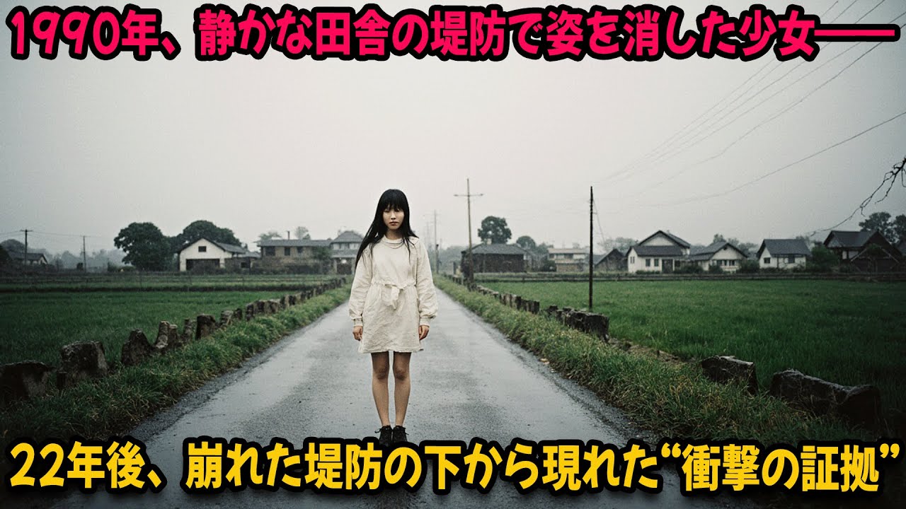 1990年、静かな田舎の堤防で姿を消した少女——22年後、崩れた堤防の下から現れた“衝撃の証拠”