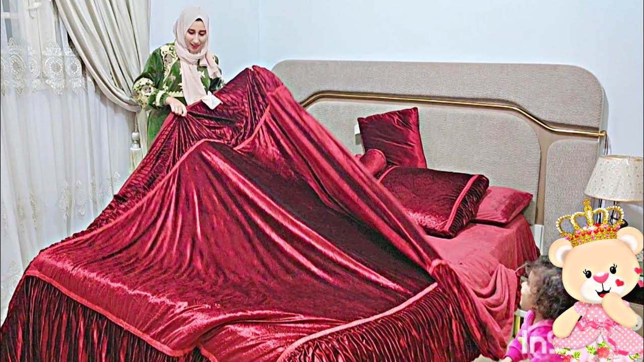 روتين ف غرفة نومي بعد غياب🫣قول لزمان ارجع يازمان🤭 فرشت الشتوي😍ونضفتها وعطرتها الحمدلله اني خلصتها😩