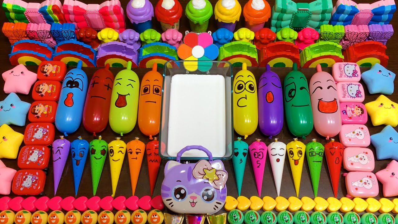 Long Balloon and Pipping Bags and Meow Meow Relaxing with Mon Slime! Love! #951
