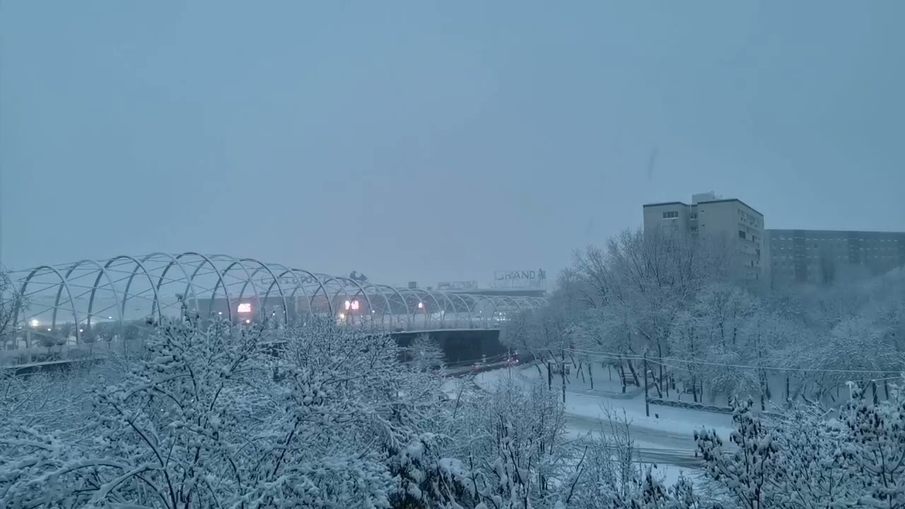 Blizzard Snow Storm Bucharest Romania🥾👖👔🎒🌬🌨❄⛄☃🏙🇷🇴🌍🇪🇺💪🏻