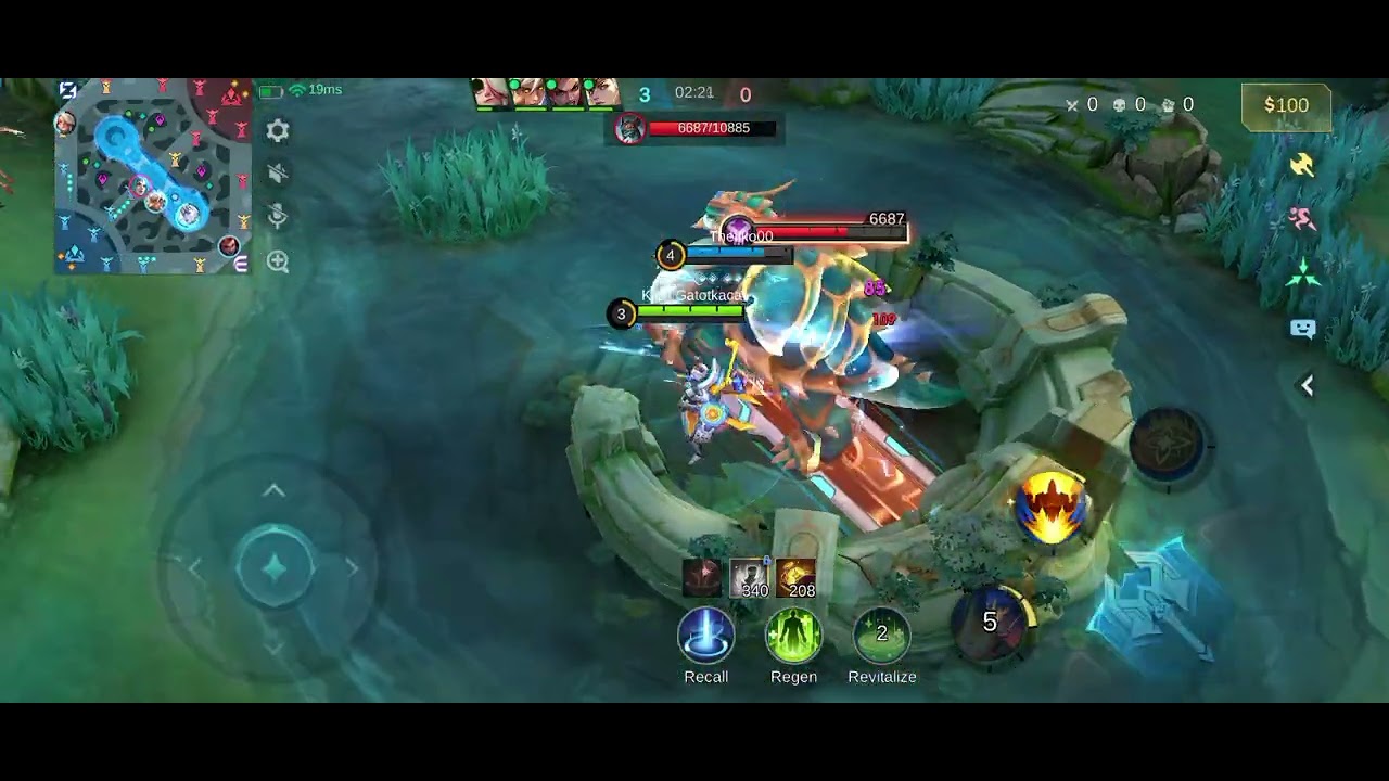 KING Gatotkaca game mobile legends skin sintenel hero Gatotkaca mendapatkan assist 13 kill 2