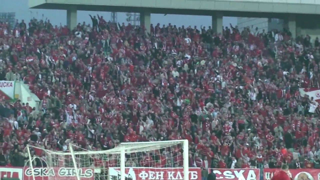 CSKA Sofia vs Fulham London fans before match