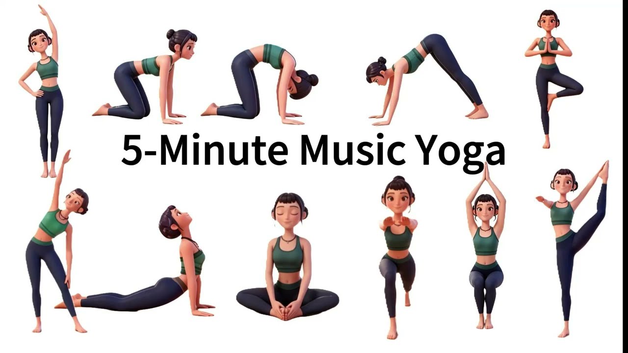 5 Minute Kids Music Yoga  Stretch to the Beat for Fun & Energy