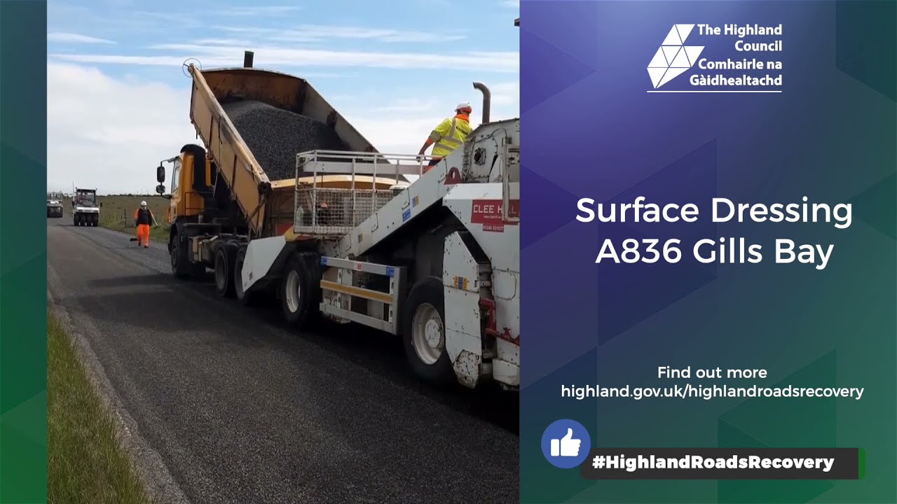 #HighlandRoadsRecovery - Surface Dressing A836 Gills Bay, Caithness