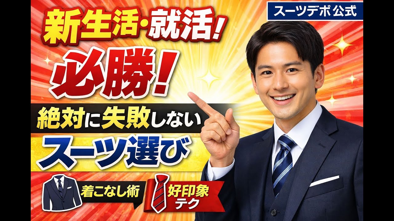 【スーツデポ公式】【新生活・就活】で「何を買う？」が解決！初心者向けスーツ選びの結論