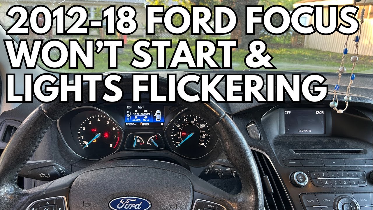 12-18 Ford Focus Won't Start - Dash Lights Going Crazy (Fusible Link Fix)