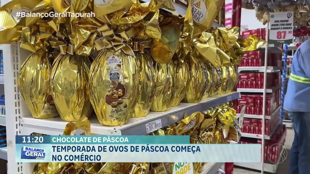 Temporada de ovos de páscoa começa no comércio.