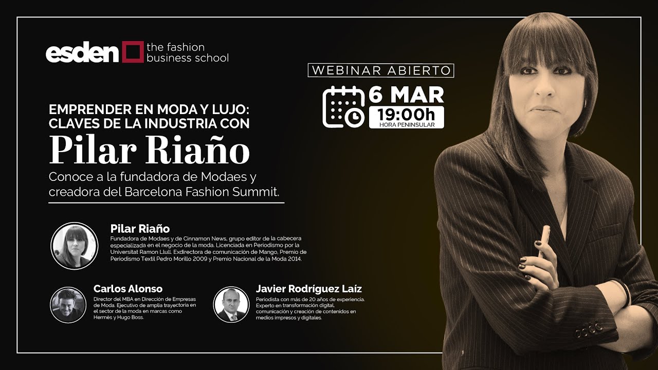 🚀 Emprender en Moda y Lujo: claves de la industria con Pilar Ria&ntilde;o ✨