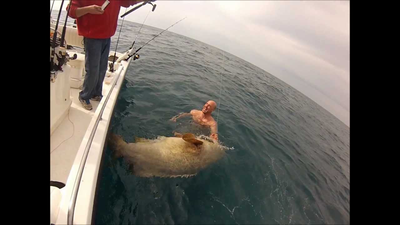 MONSTER FISH ATTACKS MAN IN WATER