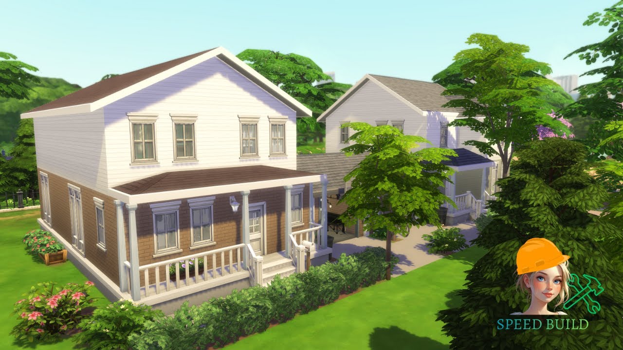 2 Häuser auf einem Grundstück ✨ | Sims 4 Speed Build #09 • Ich baue meine eigene NEWCREST WELT 🏡✨
