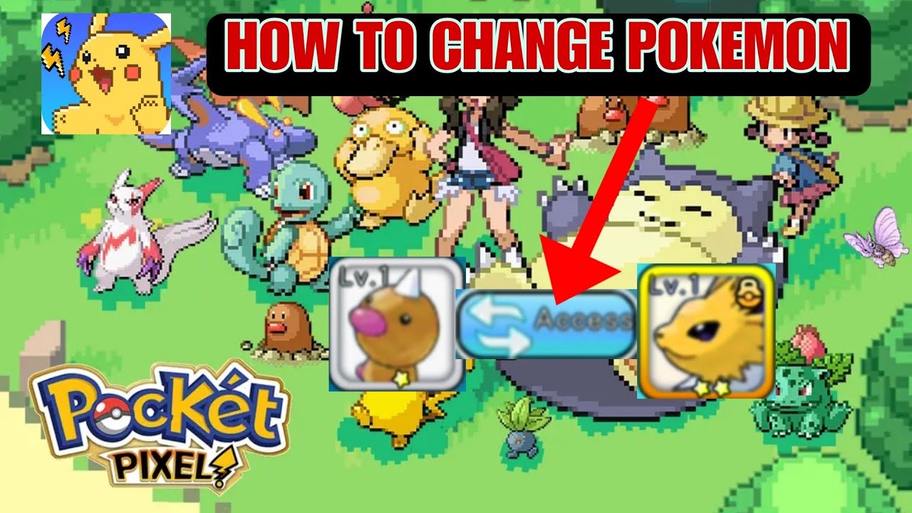 Pocket Pixel How to Change Pokemon | Tutorial How to Change Lineup on Pocket Pixel