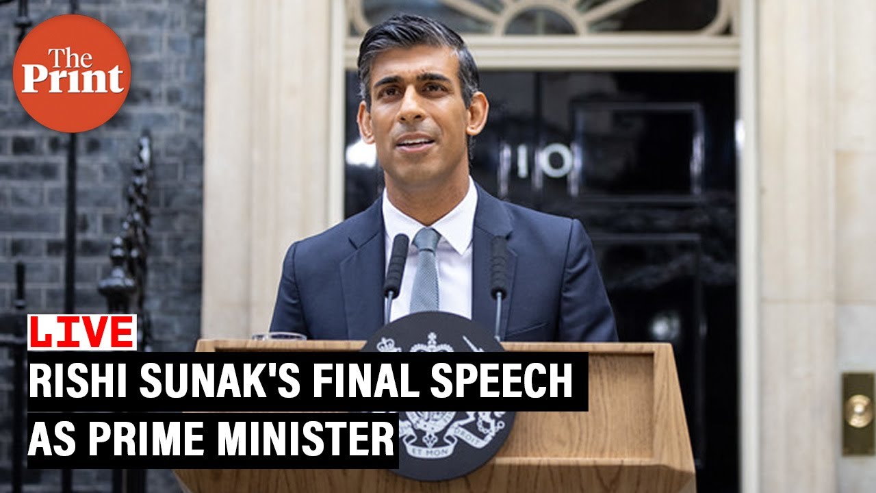 'I am sorry:' Rishi Sunak says in his final speech as Prime Minister after his defeat