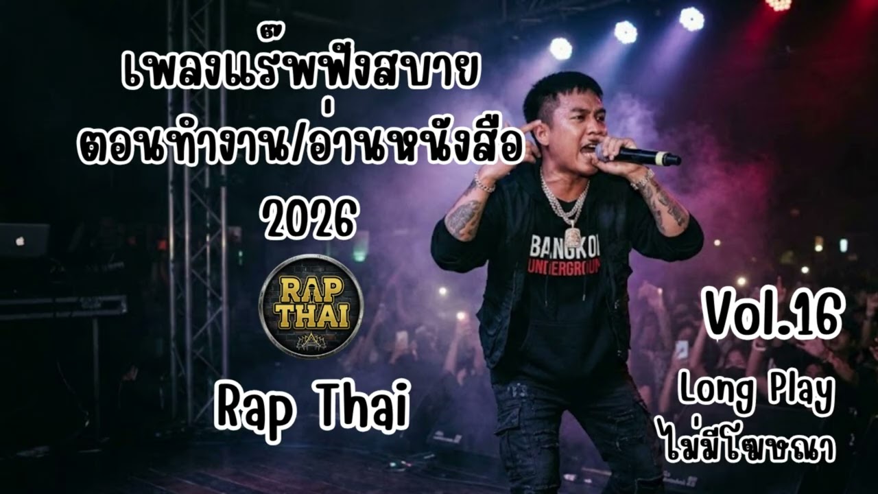 รวมฮิตเพลง Rap ฟังสบาย 2026 ฟังเพลินๆ ตอนทำงาน/อ่านหนังสือ [Long Play] Vol.16