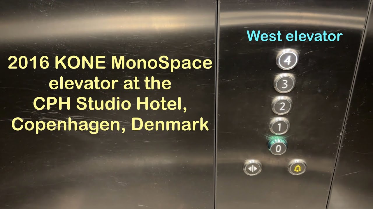 2016 KONE MonoSpace elevator at the CPH Studio Hotel, Copenhagen, Denmark