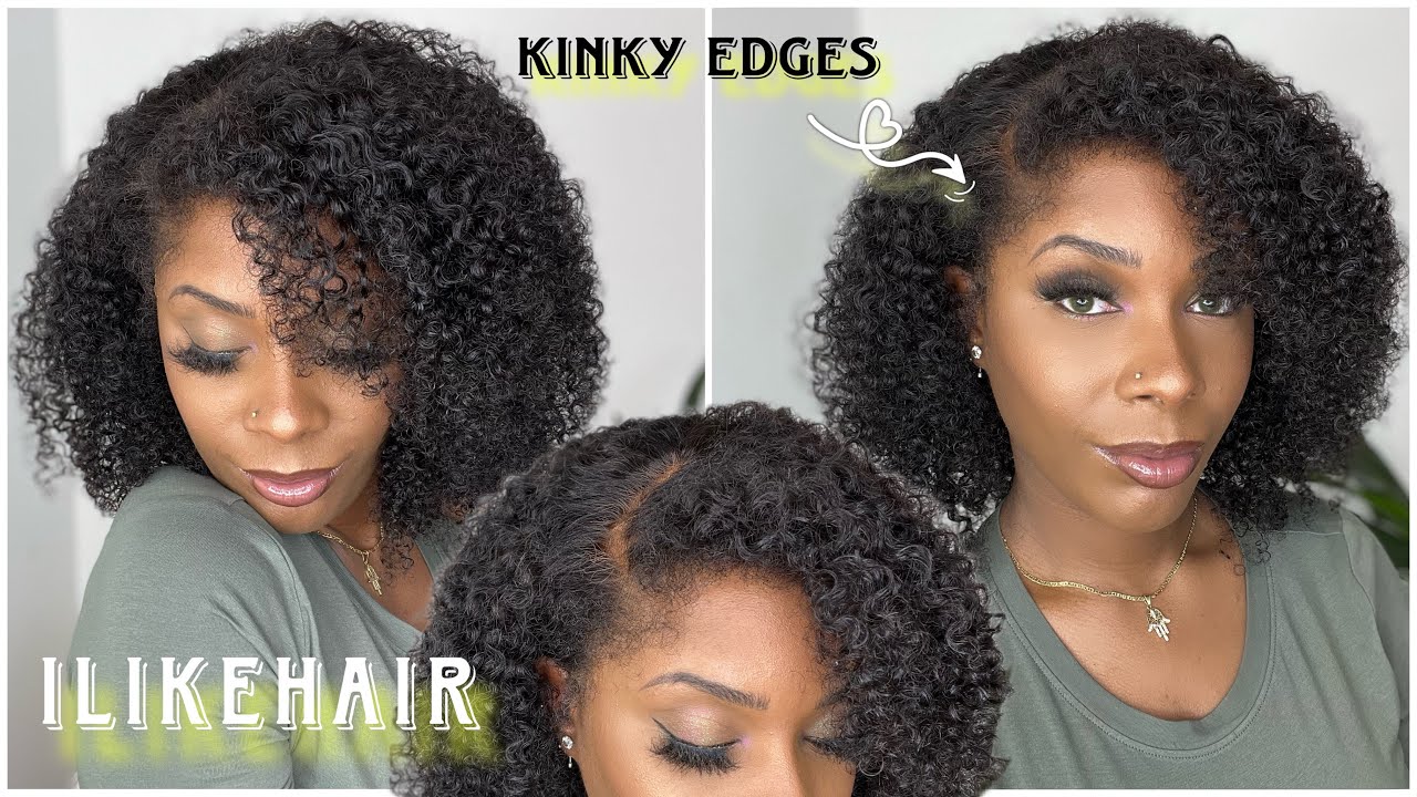 Wow HOW REALISTIC IS THIS WIG | Afro Kinky Curly With Kinky Edges HD Lace Bob Wig | I LIKE HAIR