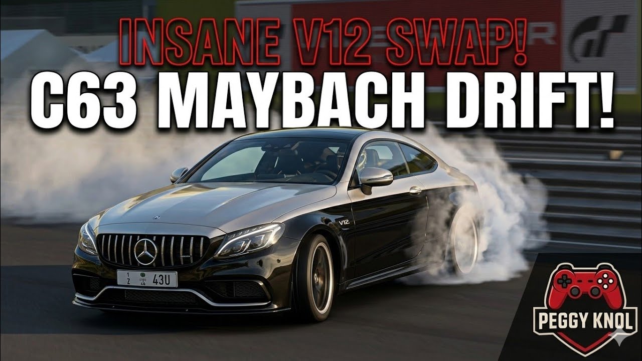 Gran Turismo 7: INSANE V12 Swap C63 AMG Maybach Drift Machine! (Real Gameplay)