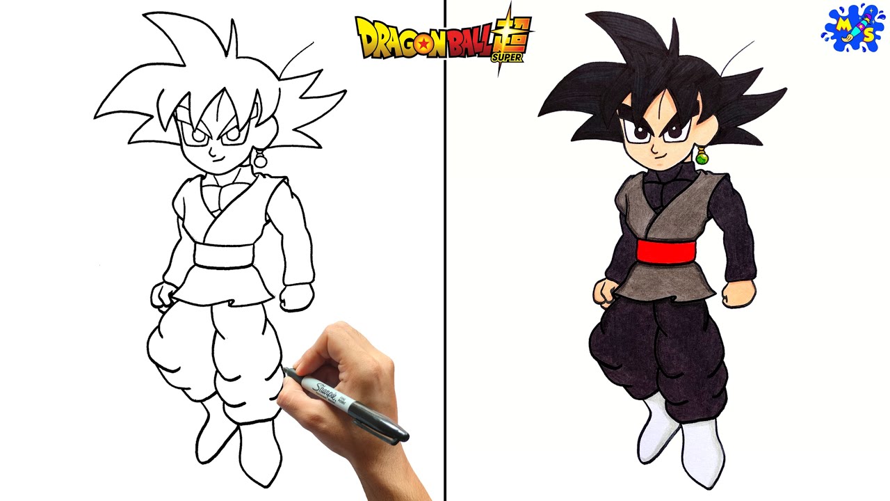 Goku Black Drawing || How to Draw Goku Black Full Body || Easy Step by Step