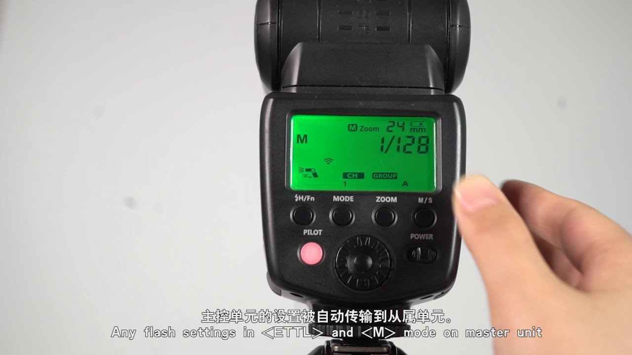 Operation Illustration of VISICO VS-765 speedlite