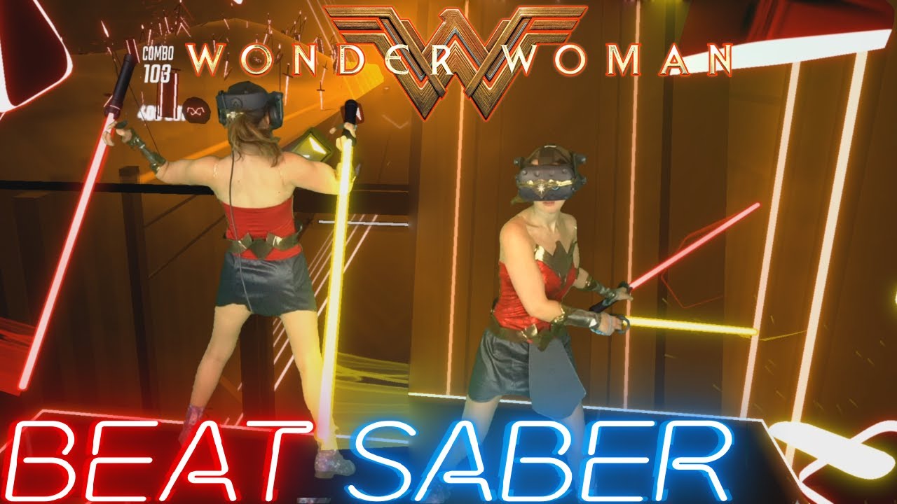 Beat Saber || WONDER WOMAN Theme - Hans Zimmer & Junkie XL (Expert+) || Mixed Reality