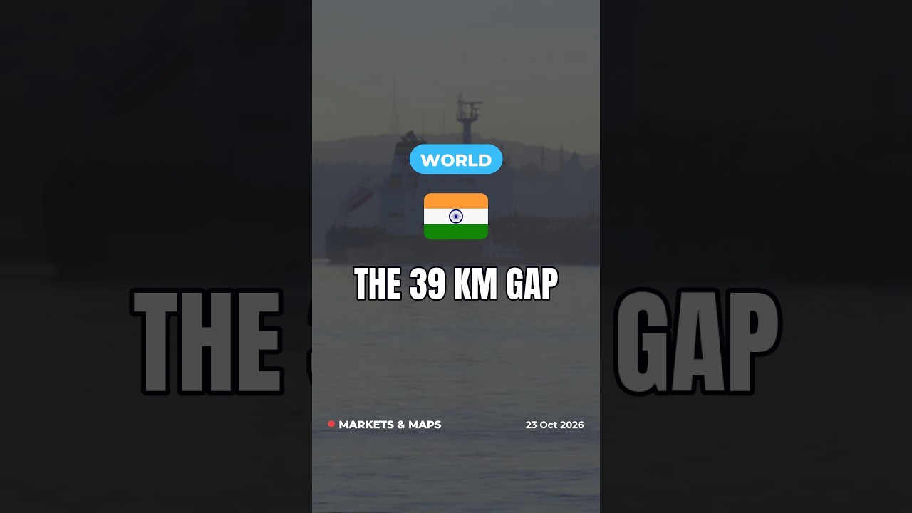 The 39 km gap that moves India's oil bill Strait of Hormuz #Shorts