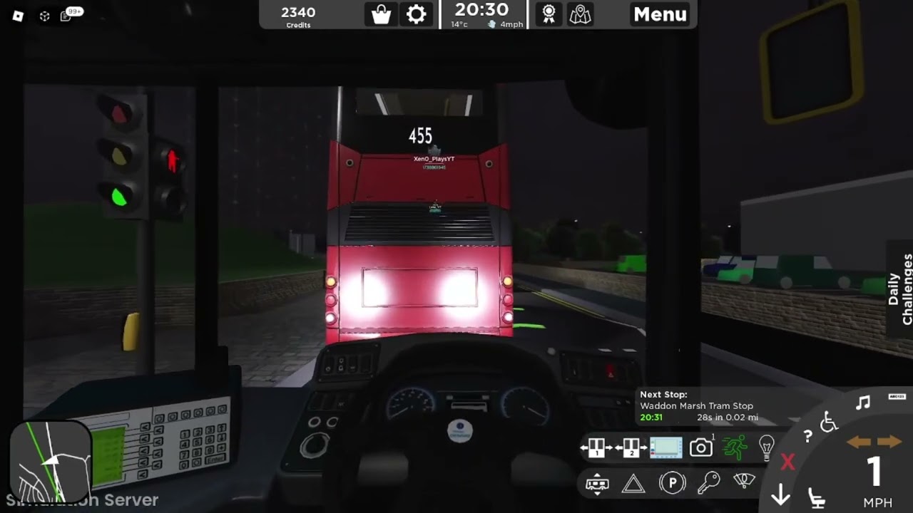 Croydon The London Transport Game | Driving Bus Route 455 Flood (LAST DAY) (Transport UK 8163)