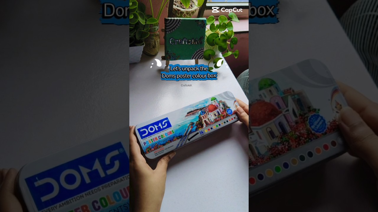 Unboxing Dom's poster colour box #viral #yt #ytshorts #shorts #domscolor #postercolour  #CraftokiA