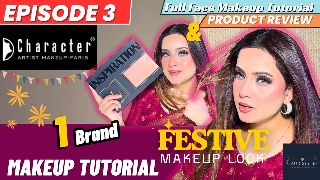 Full Face of Makeup Using ONLY Character Cosmetics Products! | FESTIVE MAKEUP [NEW SERIES]