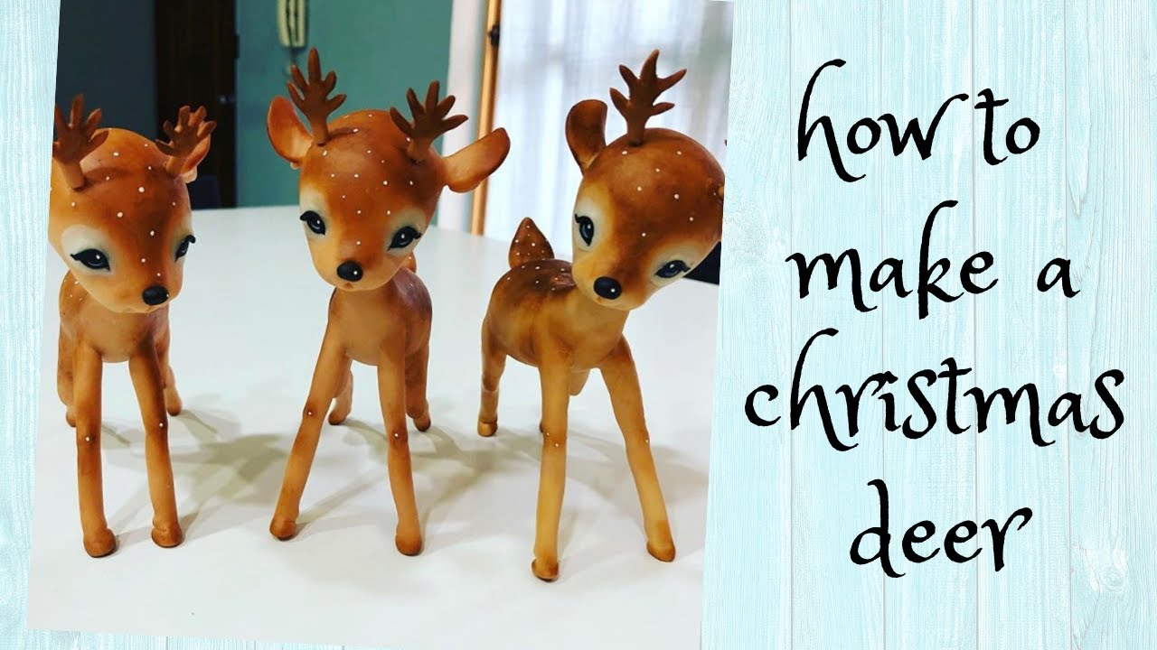 CHRISTMAS DEER | CLAY MODELING TUTORIAL| COMO MODELAR UN CIERVO NAVIDEÑO