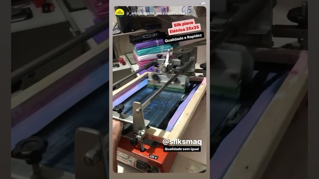 Impressão na sacola plástica máquina semi automática 