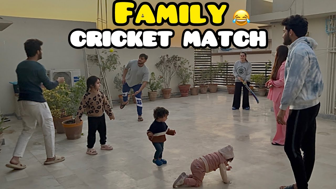 Family k saath khela aj cricket match 😂 | batting par hoye bachon ki laraye 😂 | what a fun day