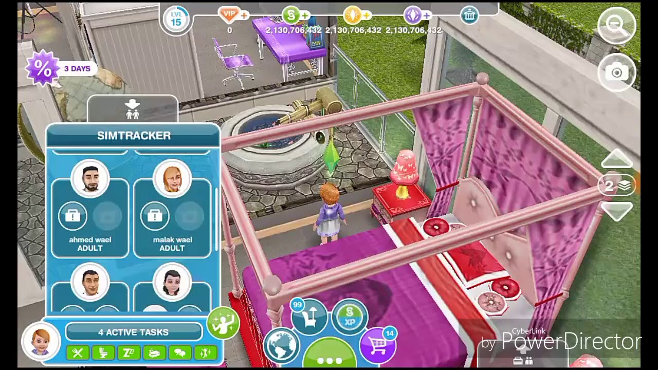 لعبة the sims free play حل مهمة بيت الطفل