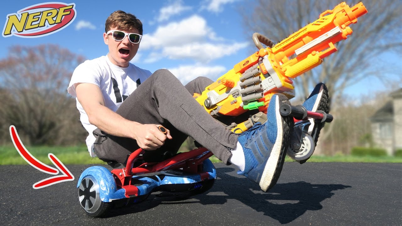 HOVERBOARD NERF GUN!!