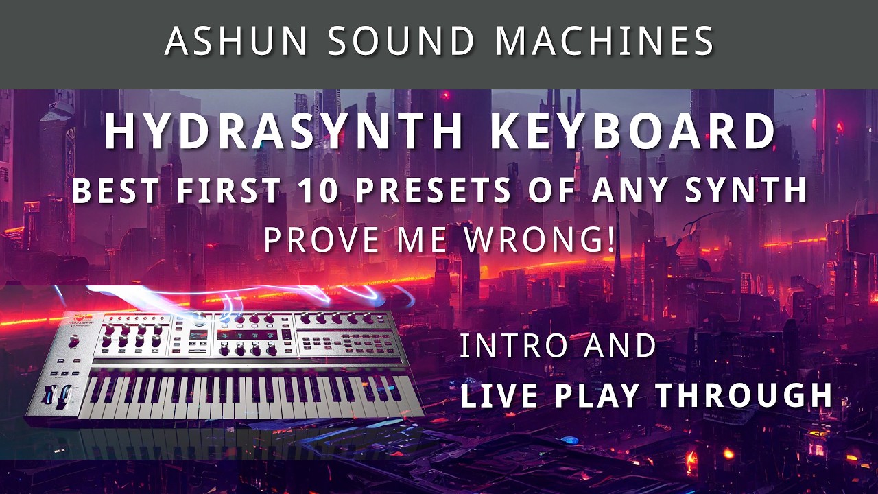 Клавиатура ASM HYDRASYNTH — Лучшие первые 10 пресетов любого синтезатора — Демонстрация живого зв...