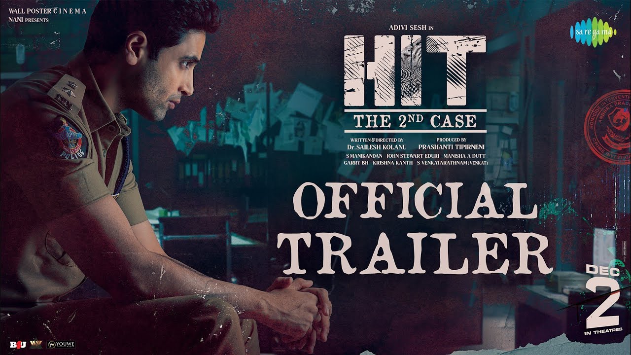 HIT 2 - Official Trailer | Adivi Sesh | Meenakshi | Nani | Sailesh Kolanu