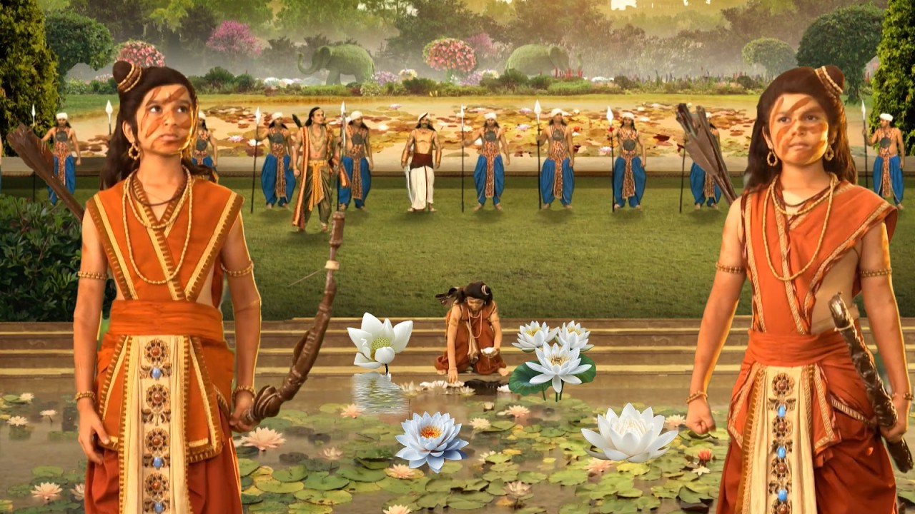 श्री राम जी के भवन में माता सीता के लिए कमल पुष्प लेने पहुंचे लव कुश | महावीर बजरंगबली | भाग 599-604