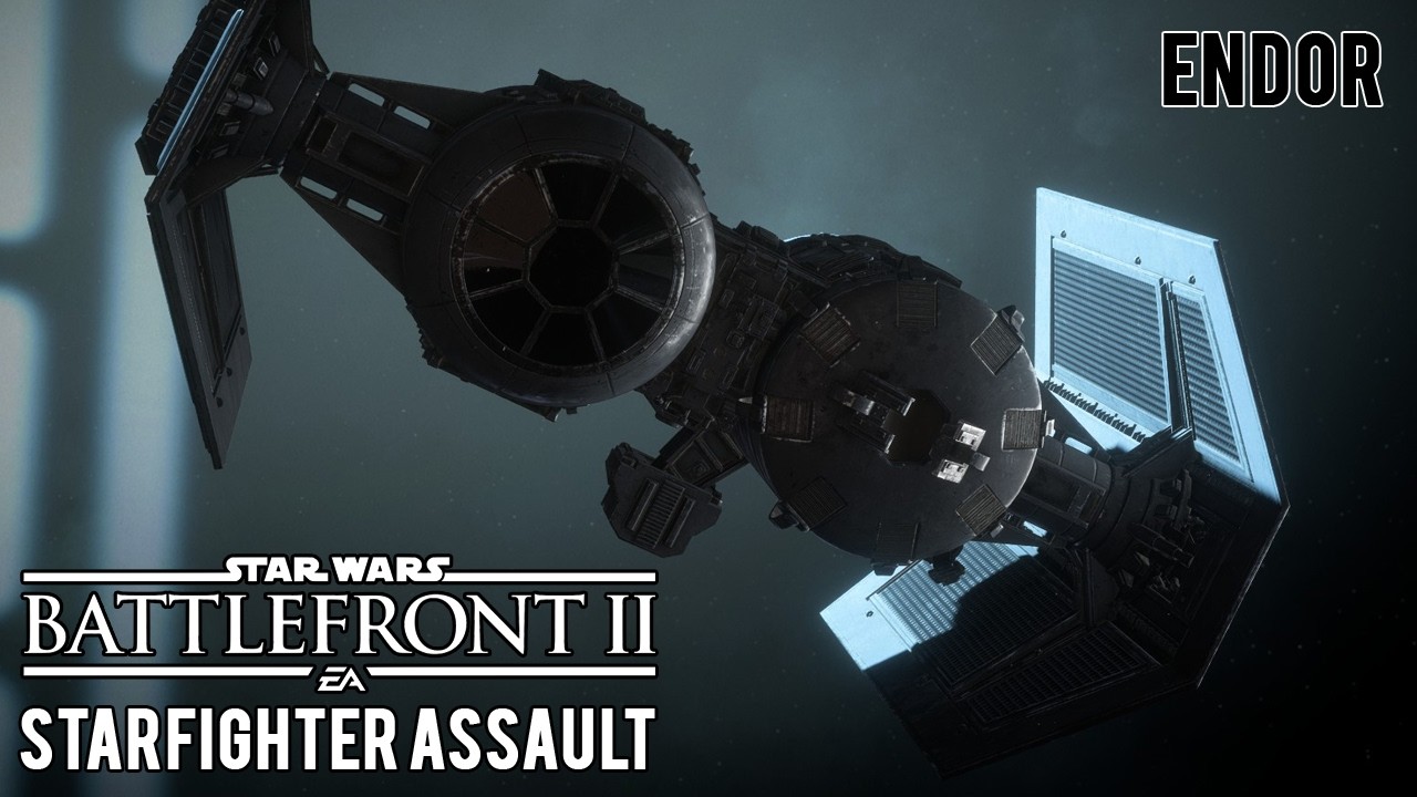 Star Wars Battlefront II: Starfighter Assault (PS4) no commentary - Endor TIE/SA Bomber