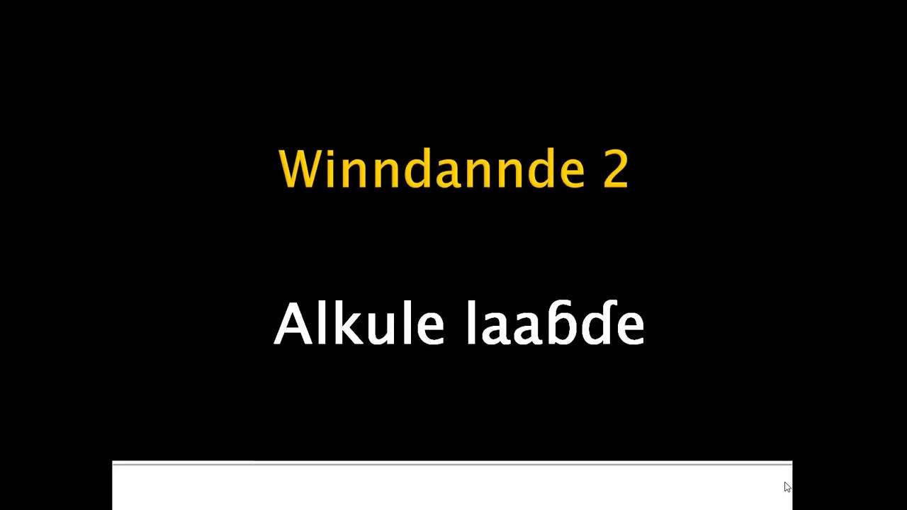 Mbinndiin Pulaar Fulfulde - WINNDANNDE 2