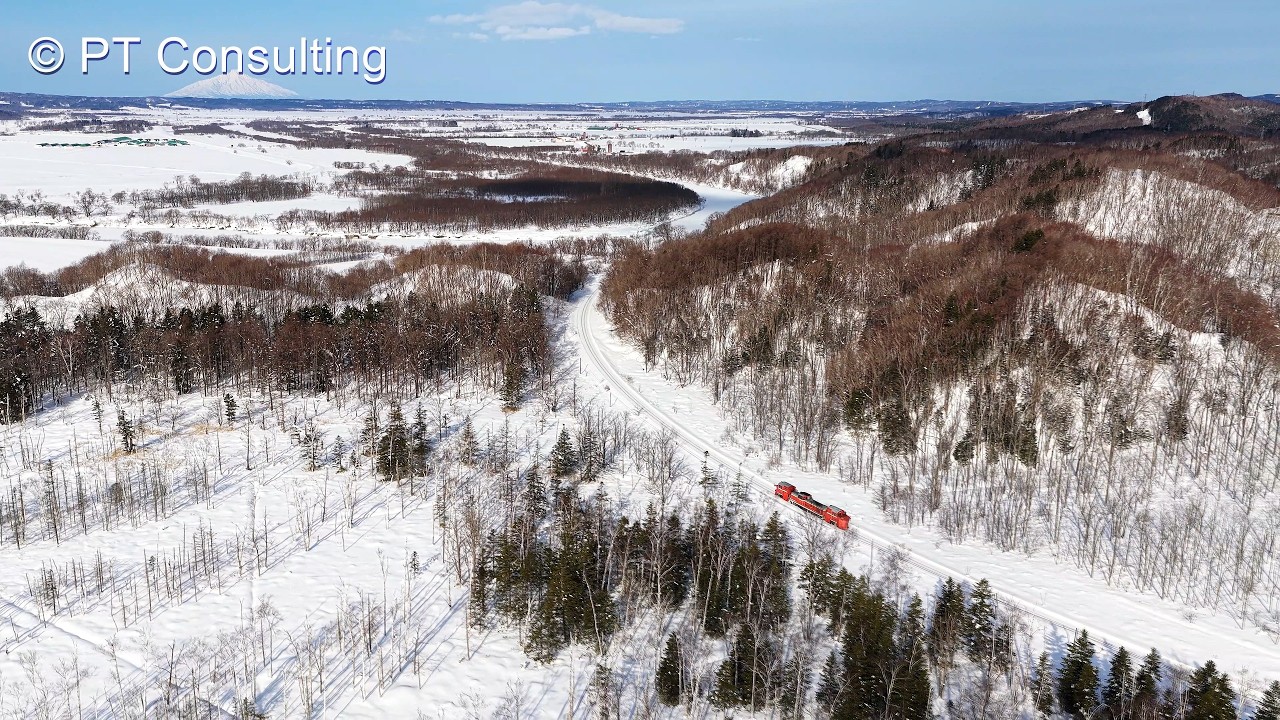 空撮 DJI Mavic 4 Pro  北海道「宗谷本線 ラッセル車」 ロングバージョン  Aerial Shoot above Snowplow Train in Hokkaido, Japan