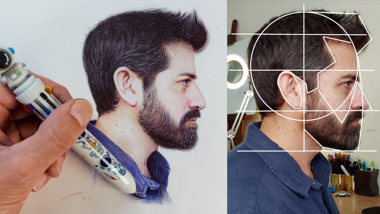 Aprende a Dibujarte y Pintarte con BOLÍGRAFOS / Autorretrato