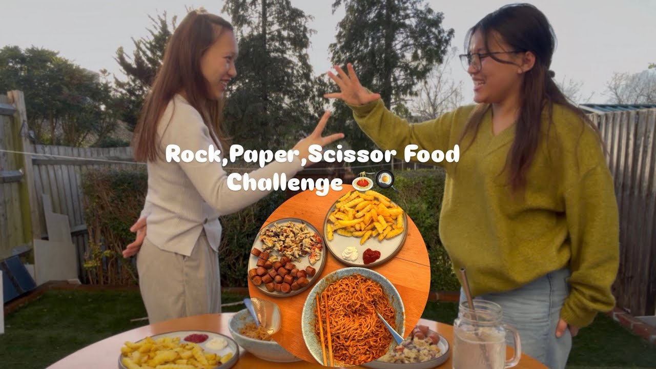 Rock Paper Scissors Food Challenge 🍝 #london #foodchallenge #rockpaperscissorordarechallenge 