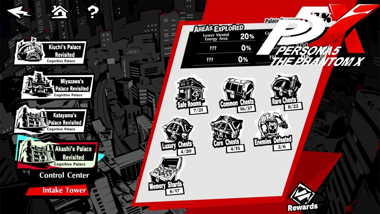 Persona 5 The Phantom X Akashi's Palace Revisited Lower Mental & Mental Energy Blockade Area Part58