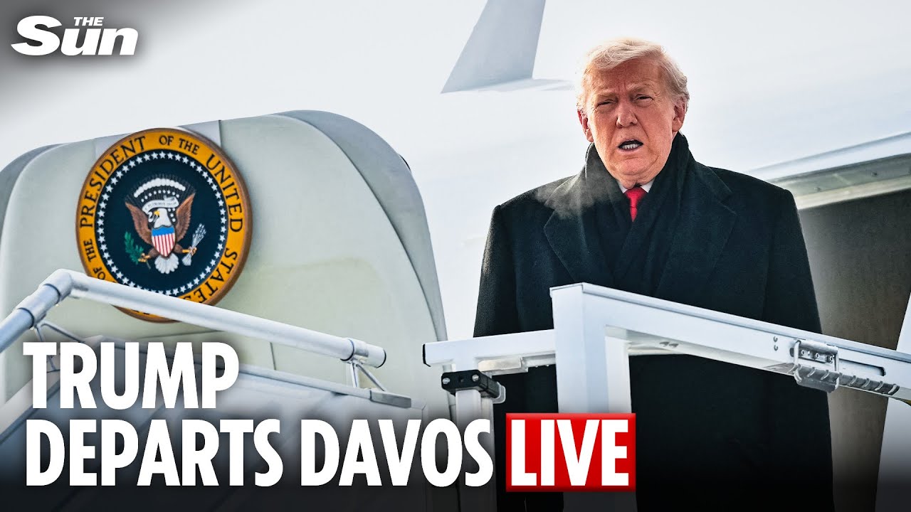 LIVE: Trump boards Air Force One at Zurich airport following high-stakes WEF visit