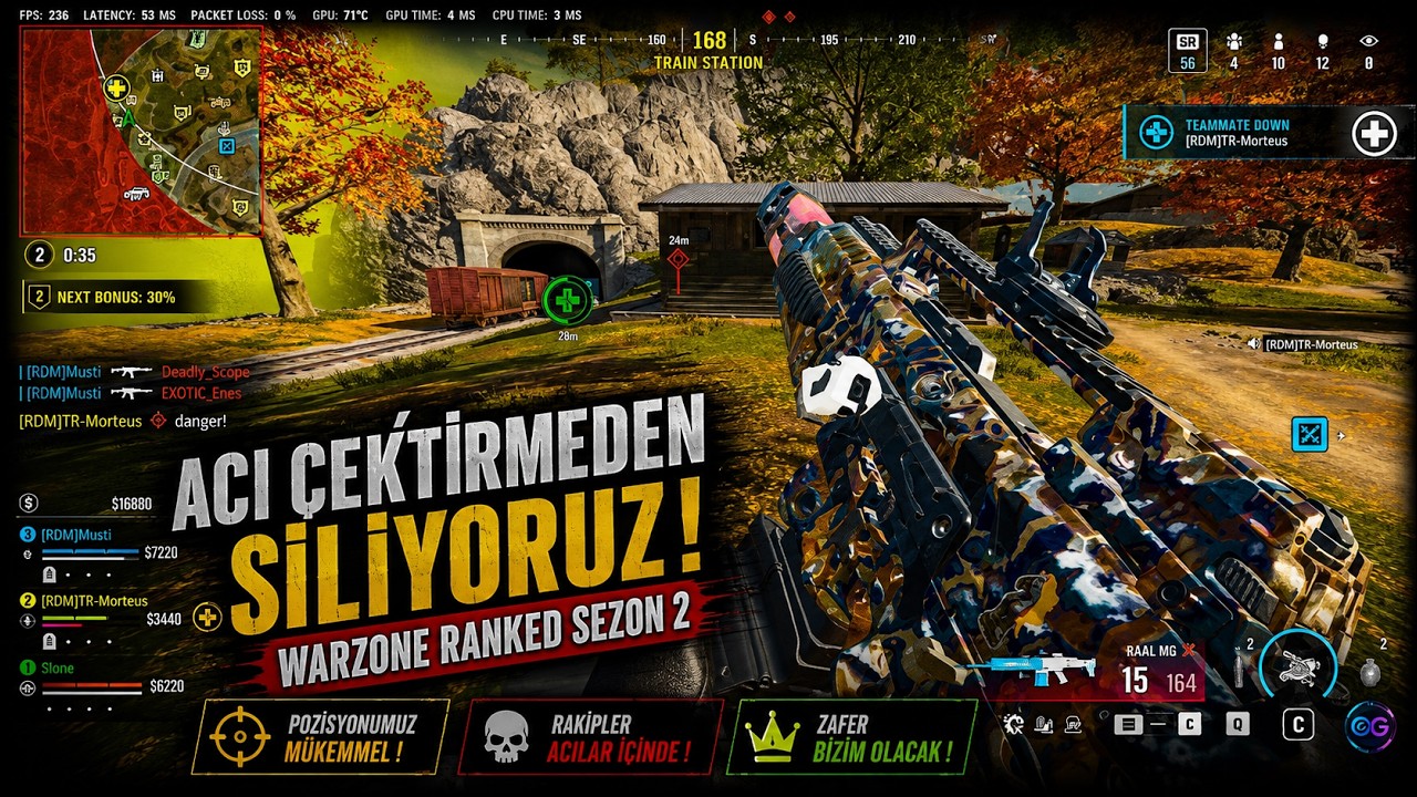 ACI ÇEKTİRMEDEN SİLİYORUZ ! WARZONE RANKED SEZON 2