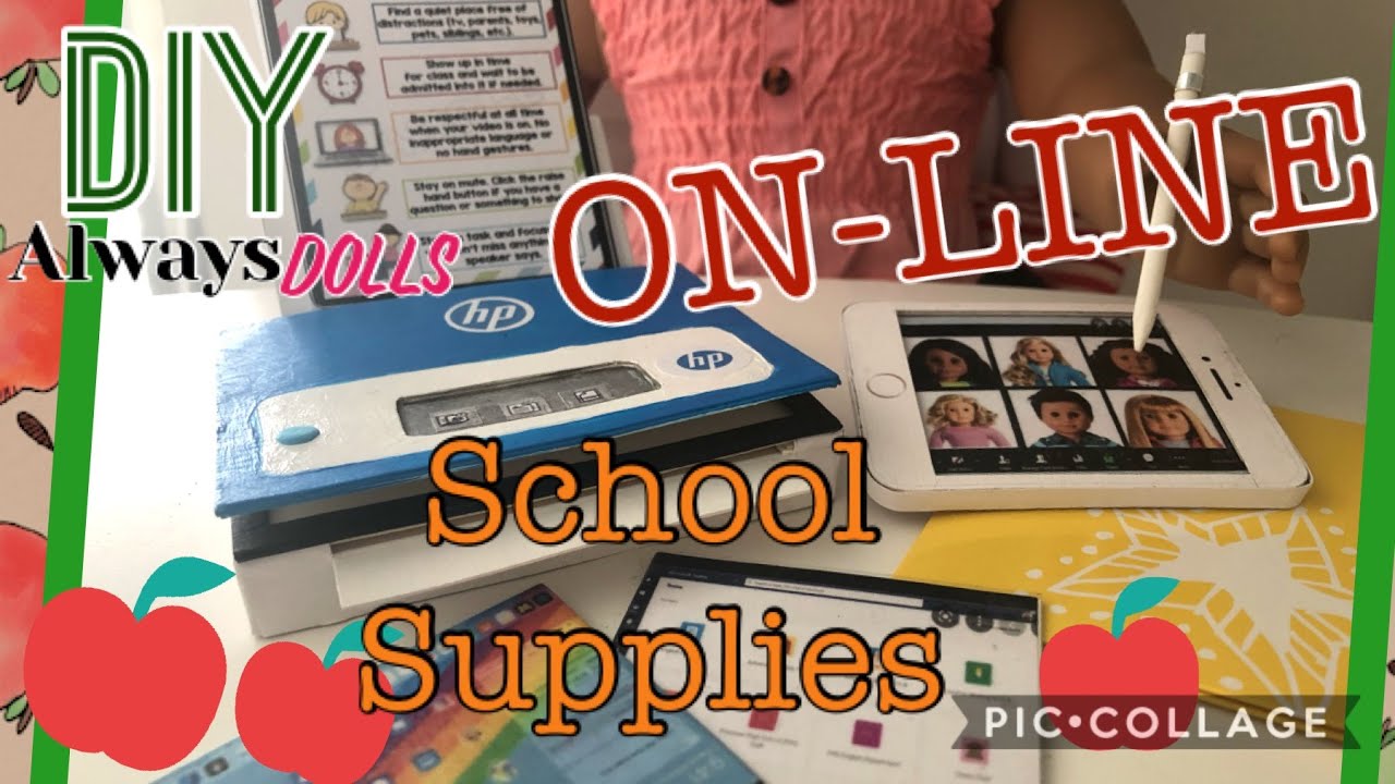 DIY American Girl ON LINE School Supplies