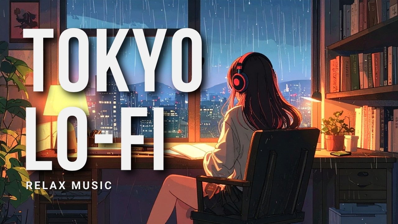 Rainy Night in Tokyo ☔ Cozy Lo-Fi Beats for Study, Work & Relax (2 Hours)