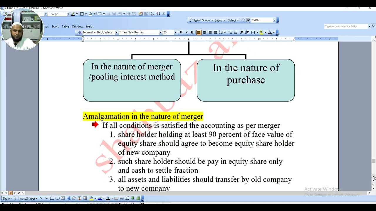 meaning amalgamation in the nature of merger and in the of purchase