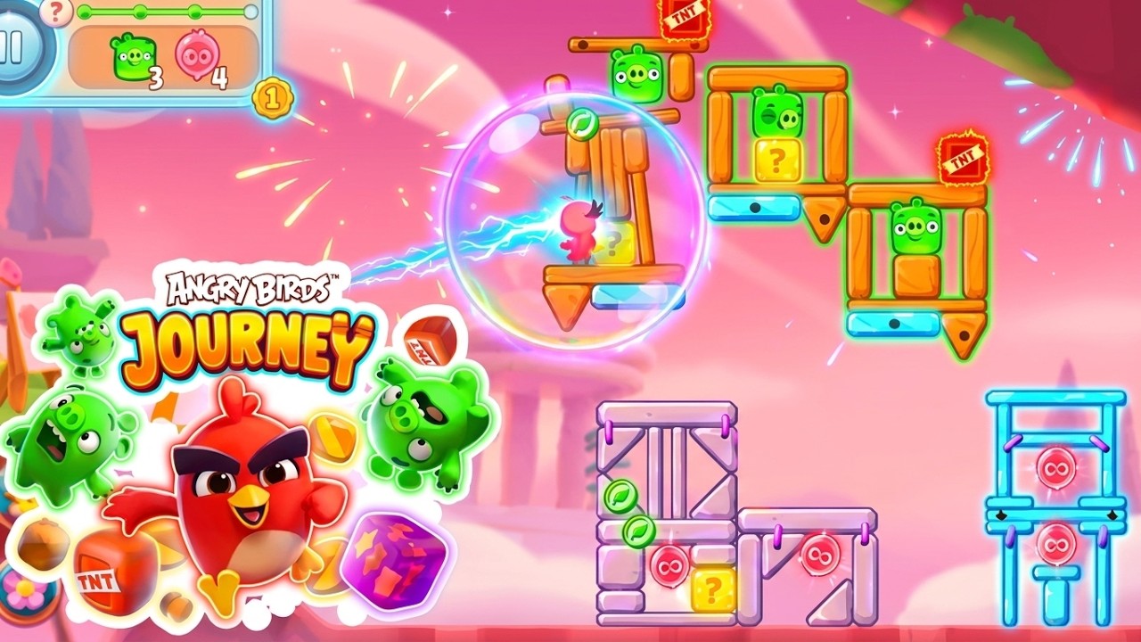 ¡Con un solo TIRO! Mira lo que logre en Angry Birds Journey:
